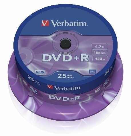 DVD+R VERBATIM 4,7 GB/120 MIN. 16X