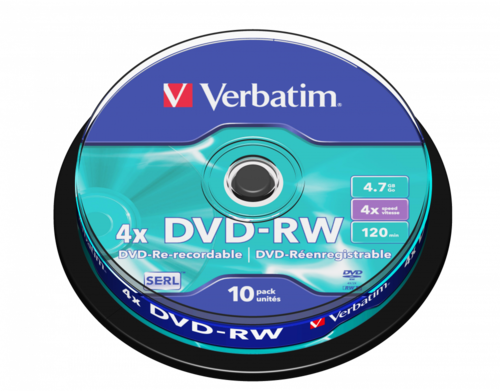 DVD-RW VERBATIM 4,7 GB.x10